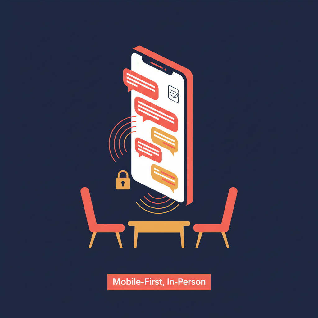 Mobile-first in-person capture with AmyNote